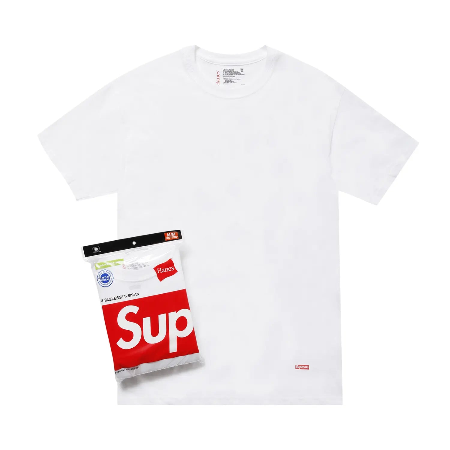 Supreme Hanes Tagless Tees (3 Pack) White