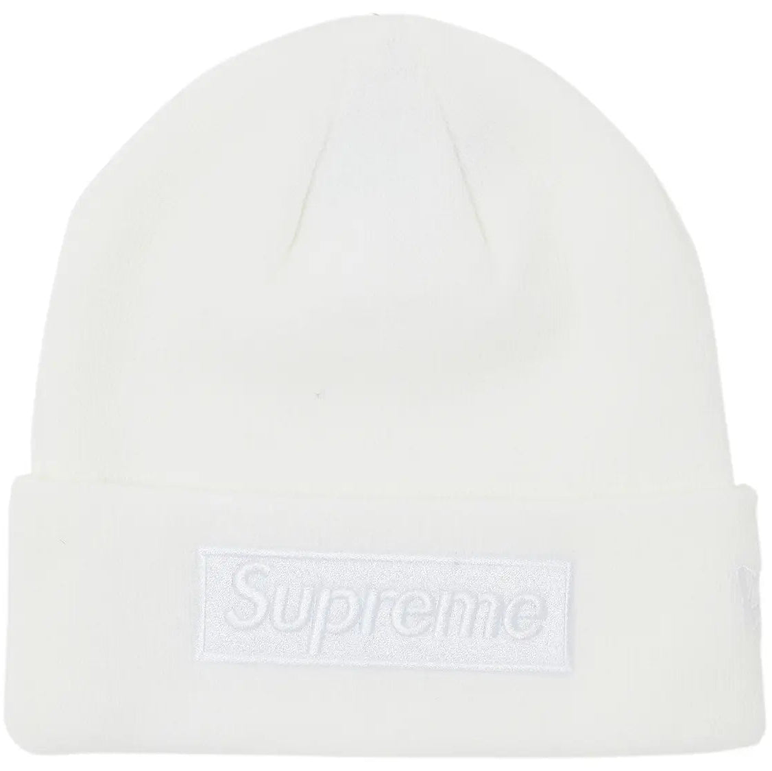 Supreme New Era Box Logo Beanie (FW23) White