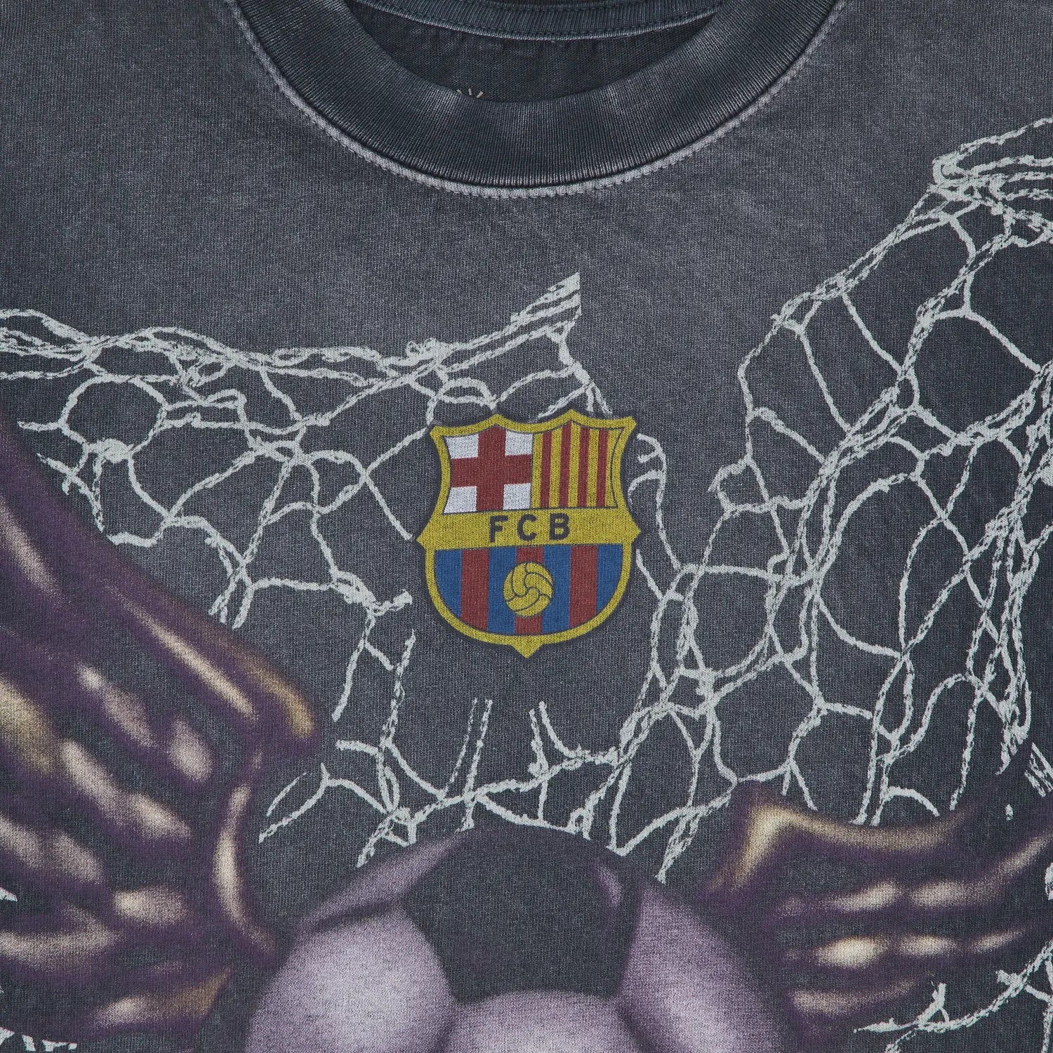 Travis Scott x FC Barcelona Washed Spray Logo Tee Black