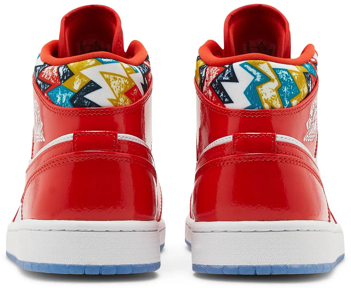 Jordan 1 Mid Barcelona Sweater Red Patent