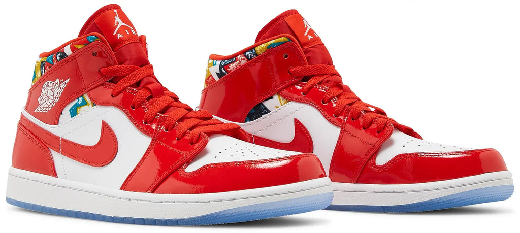 Jordan 1 Mid Barcelona Sweater Red Patent
