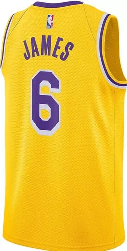 Nike LeBron James Lakers Icon Edition Jersey Yellow/Purple