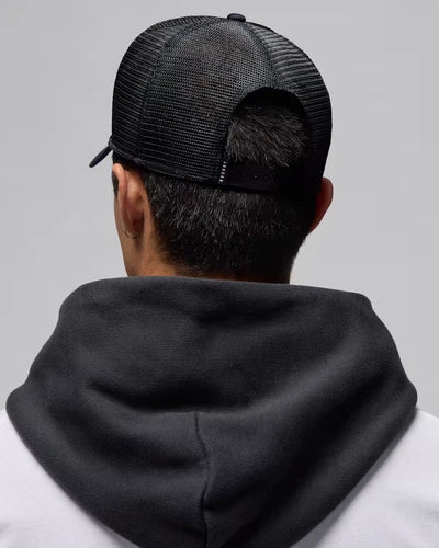 Nike Jordan Rise Cap Structured Jumpman Trucker Hat Black